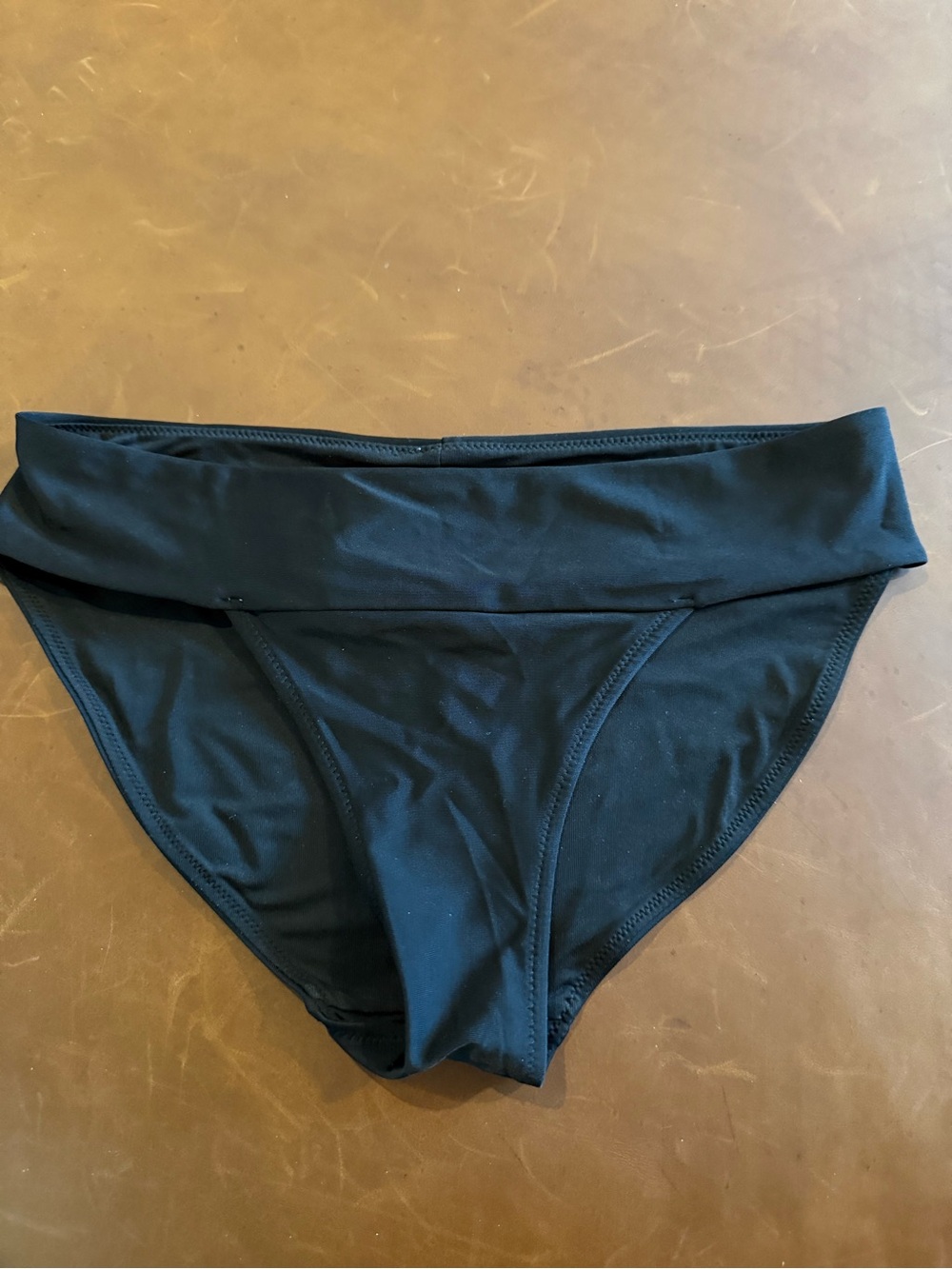 Aerie Black High Cut Cheeky Bikini Bottom, size xs